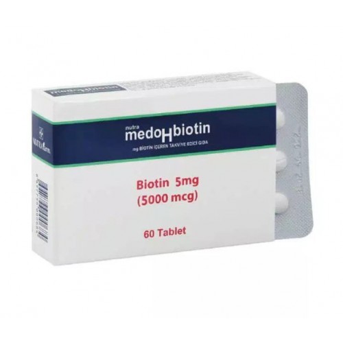 Medohbiotin Biotin 5 mg 60 Tablet Medohbiotin Biotin 5 mg 60 Tablet