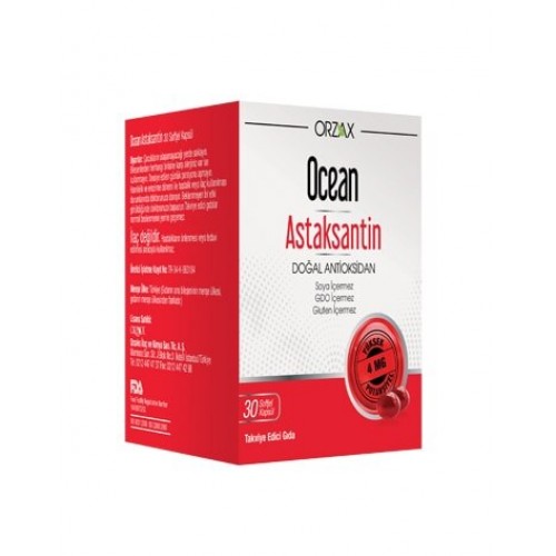 Ocean Astaksantin Antioxidant Supplement 30 Capsules Ocean Astaksantin Antioxidant Supplement 30 Capsules