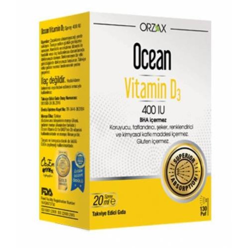 Ocean Vitamin D3 Spray 400 IU 20ml Ocean Vitamin D3 Spray 400 IU 20ml