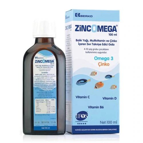 Zincomega Omega 3 Fish Oil 100ml