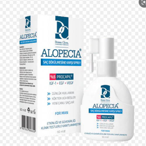 ALOPECIA Men Anti Hair Loss Herbal Serum Spray 60ml. 5% Procapil & IGF