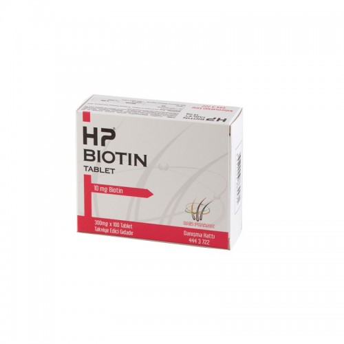 HP Biotin 10mg 100 Tablets Food Supplement Vitamin B7