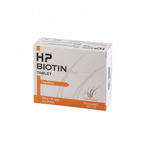 HP Biotin 1mg 100 Tablets Food Supplement Vitamin B7