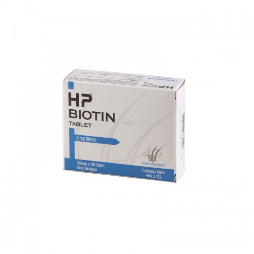 HP Biotin 2mg 100 Tablets Food Supplement Vitamin B7