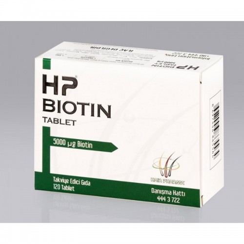 HP Biotin 5mg 120 Tablets Food Supplement Vitamin B7